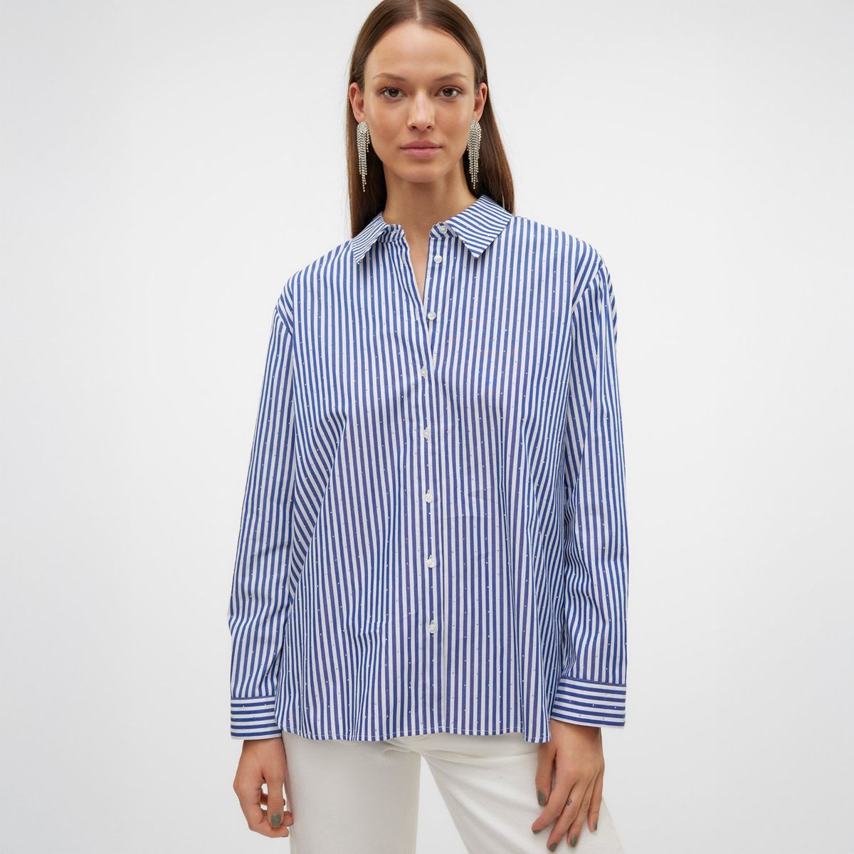 VERO MODA - Camisa Manga Larga 100% Algodón Mujer Vero Moda