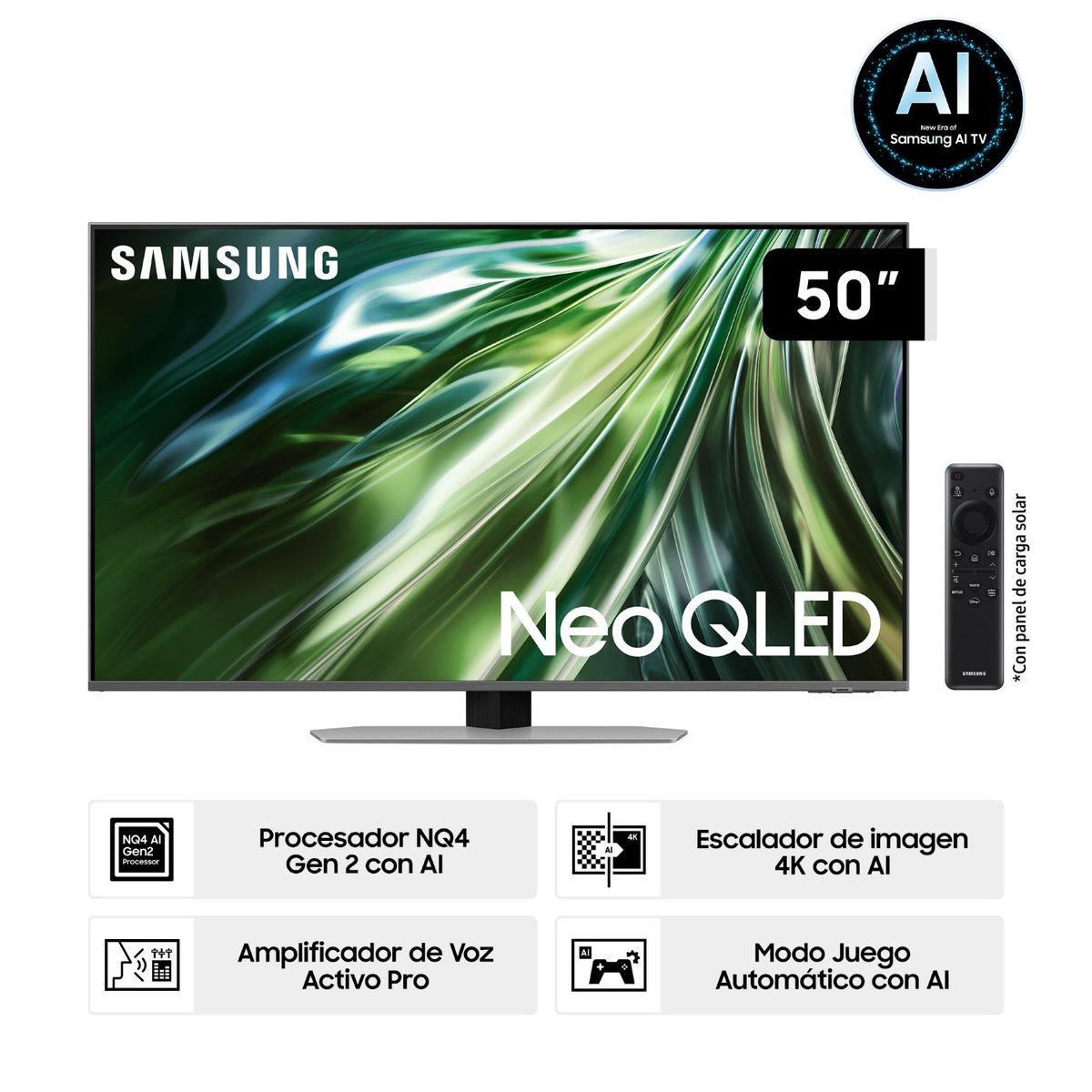 SAMSUNG - Televisor 50'' Neo Qled 4k Qn90d Tizen Os Smart Tv (2024)