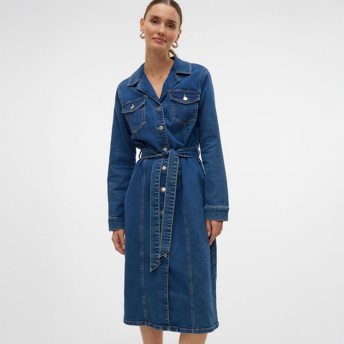 VERO MODA - Vestido Largo Algodón Mujer Vero Moda