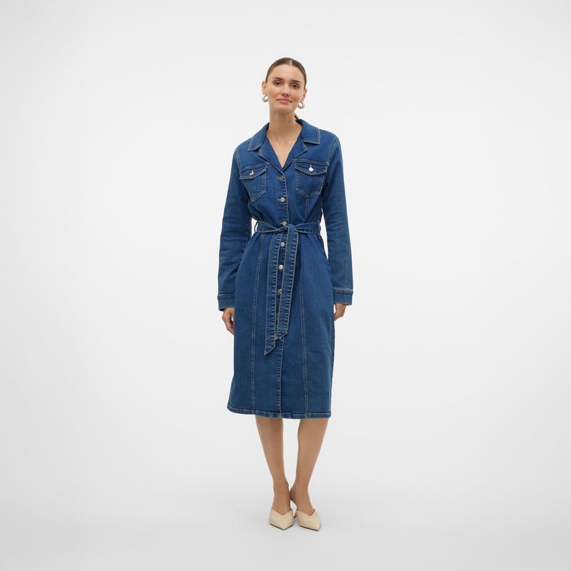 VERO MODA - Vestido Largo Algodón Mujer Vero Moda