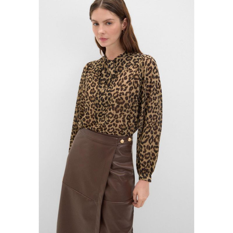 CORTEFIEL - Blusa Manga Larga Casual Mujer Cortefiel