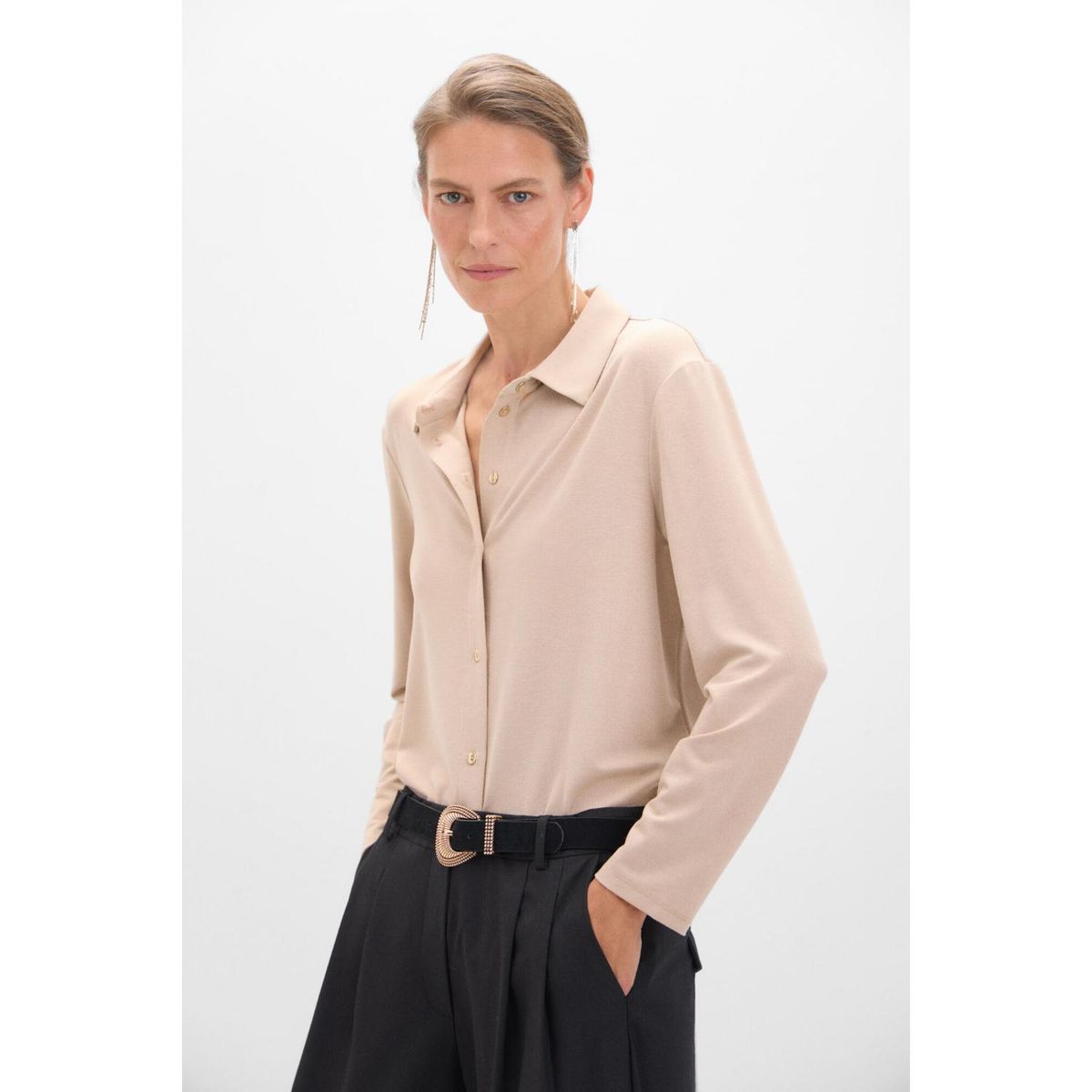 CORTEFIEL - Blusa Manga Larga Casual Mujer Cortefiel