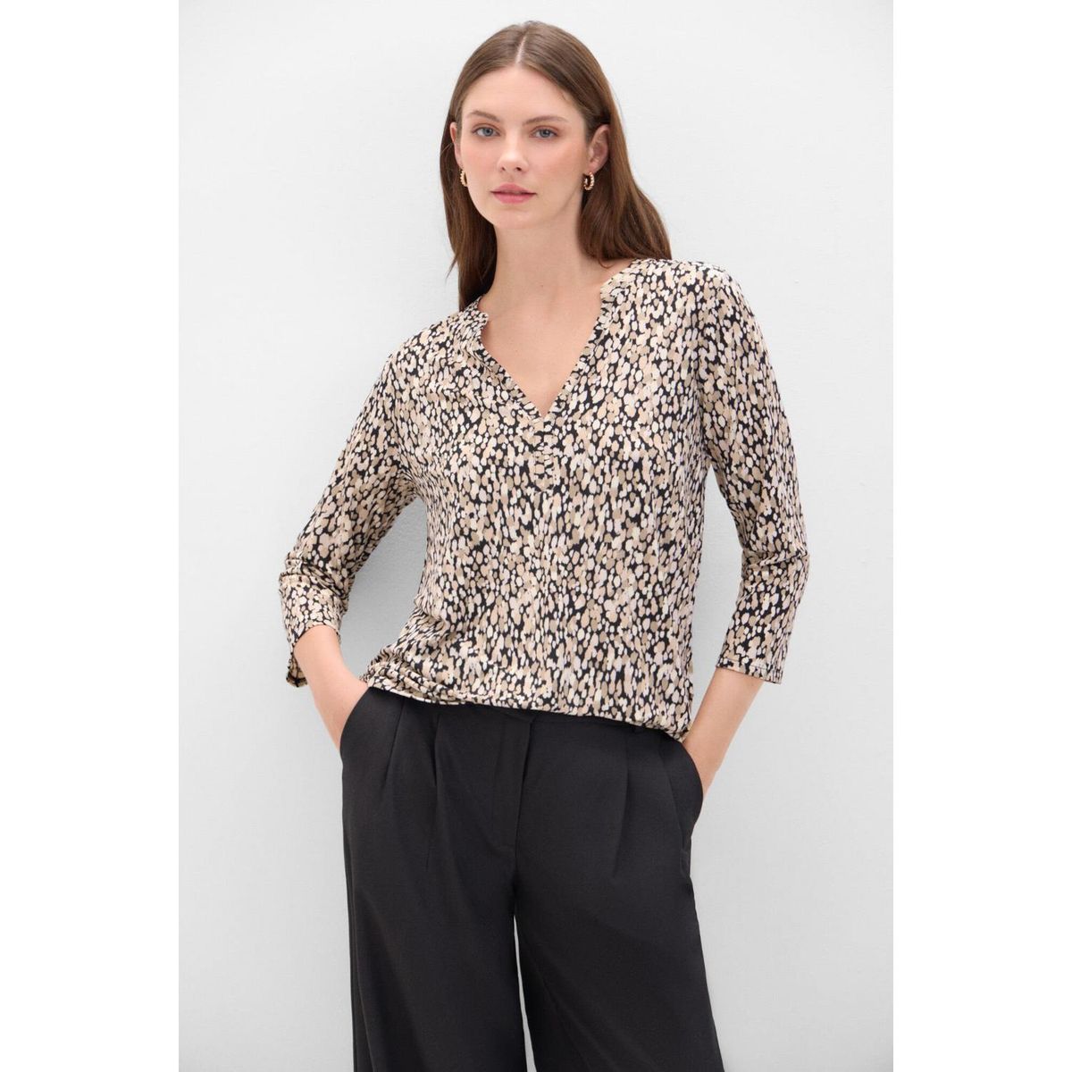 CORTEFIEL - Polo Manga Larga Casual Mujer Cortefiel