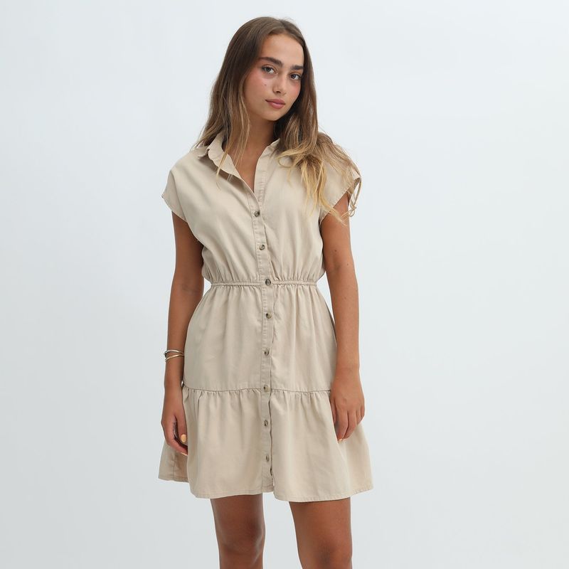 DENIMLAB - Vestido Camisero 100% Algodón Mujer Denimlab