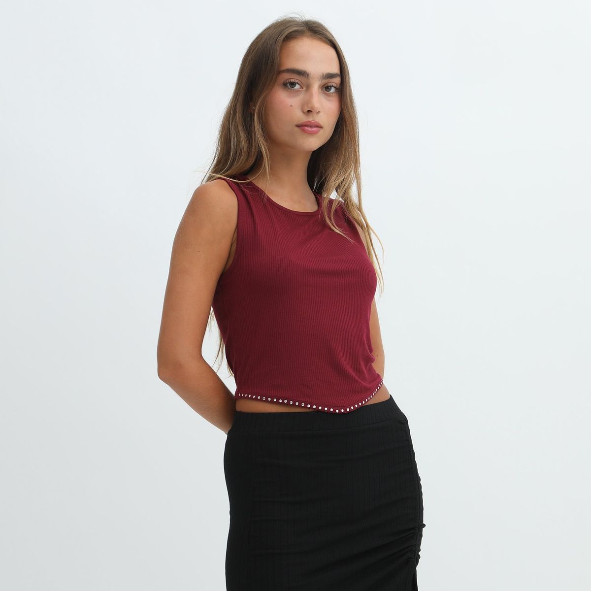 DENIMLAB - Polo Sin Mangas Casual Mujer Denimlab