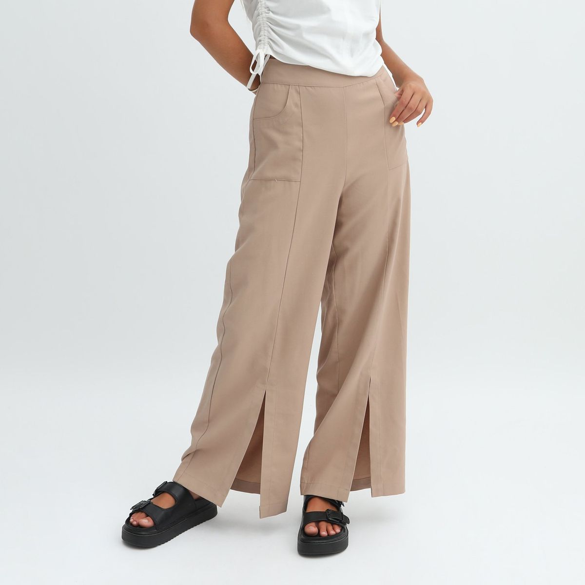 DENIMLAB - Pantalón Palazzo Casual Mujer Denimlab