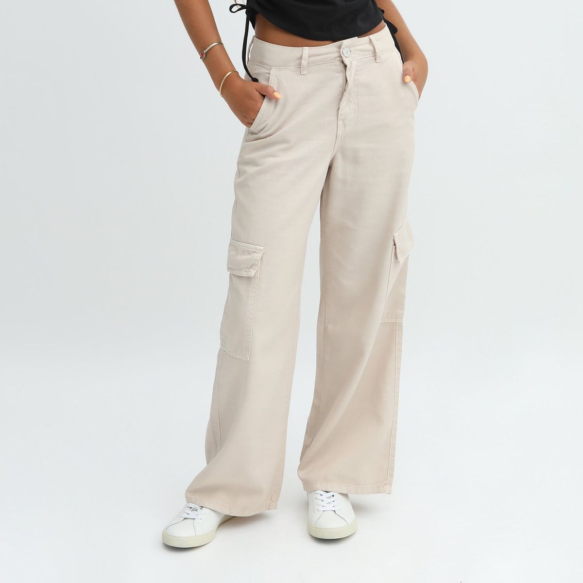 DENIMLAB - Pantalón Straight Casual Mujer Denimlab