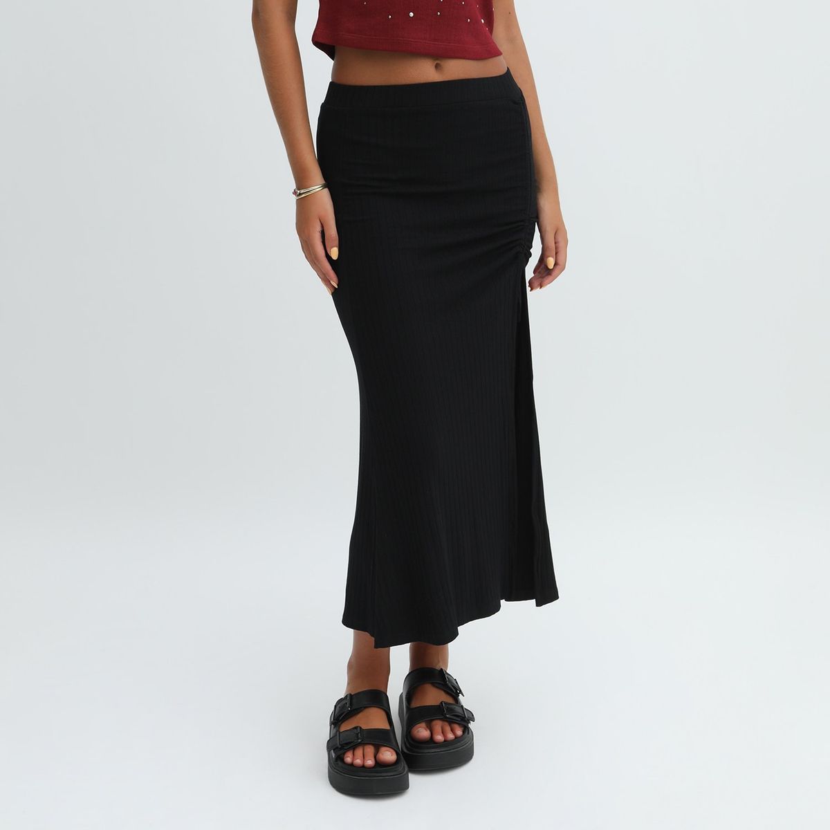 DENIMLAB - Falda Larga Casual Mujer Denimlab