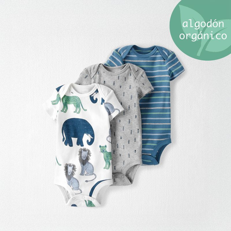 CARTER'S - Body Bebé Niño Niña Pack X3 Carters