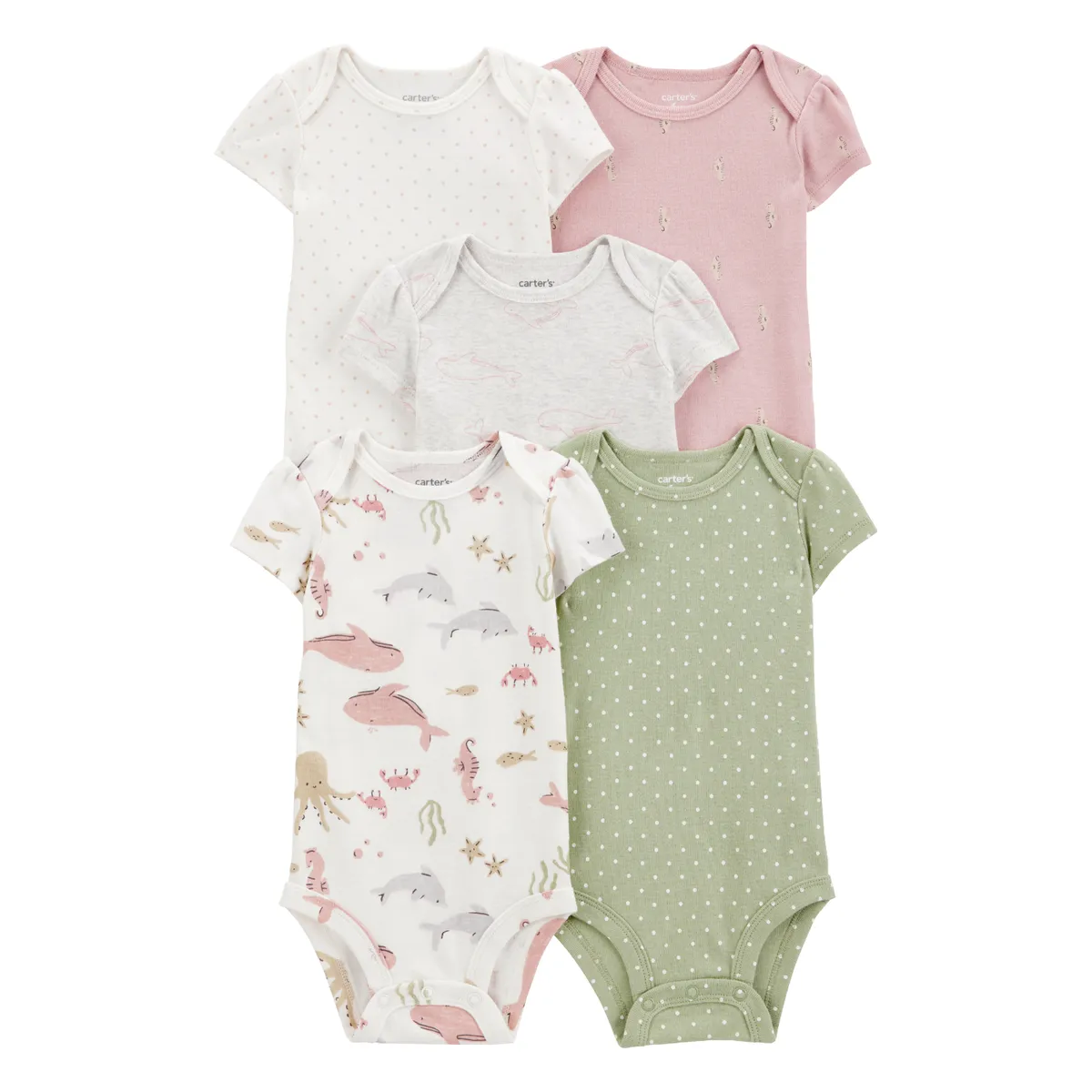 CARTER'S - Body Bebé Niña Pack X5 Carters