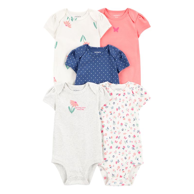 CARTER'S - Body Bebé Niña Pack X5 Carters
