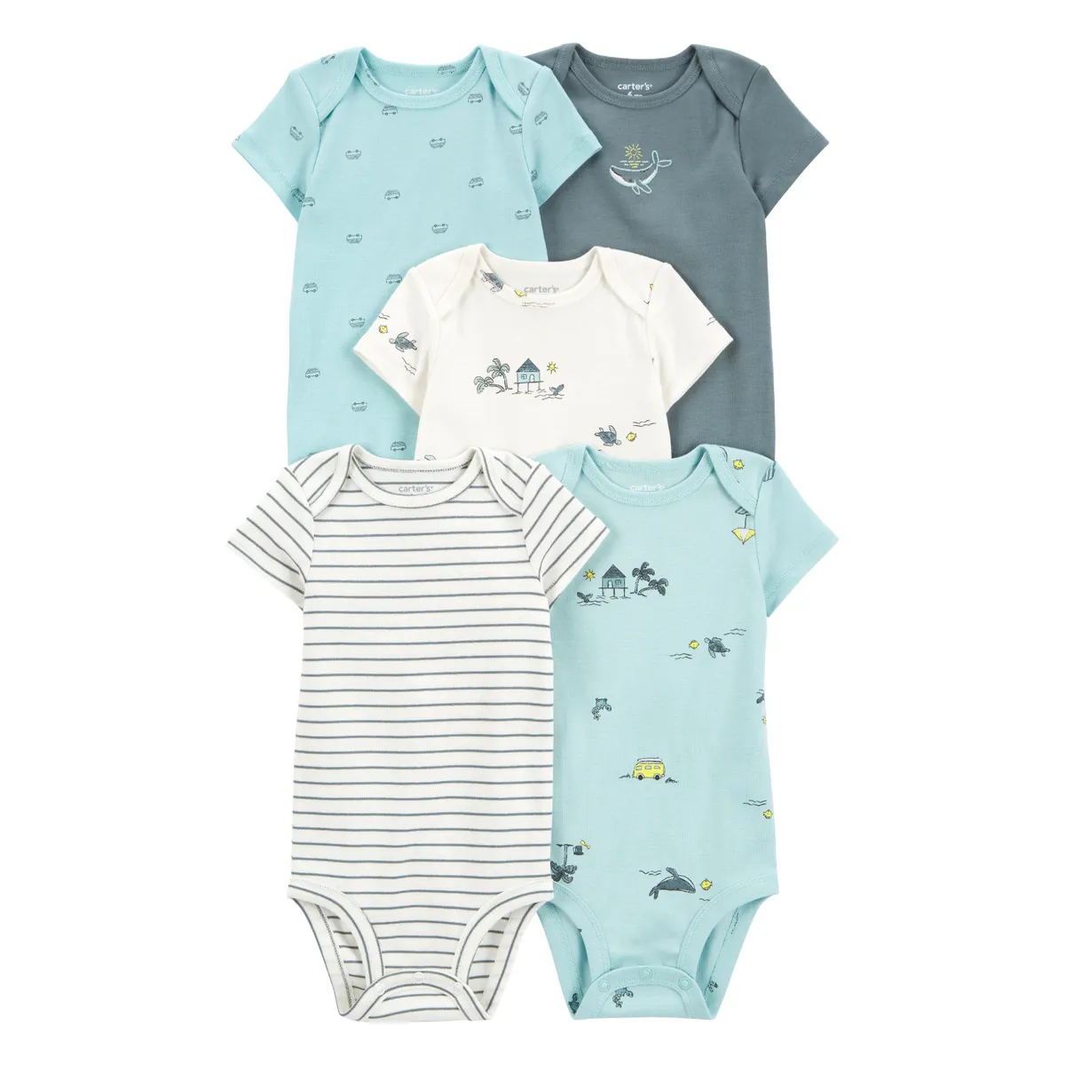 CARTER'S - Body Bebé Niño Pack X5 Carters