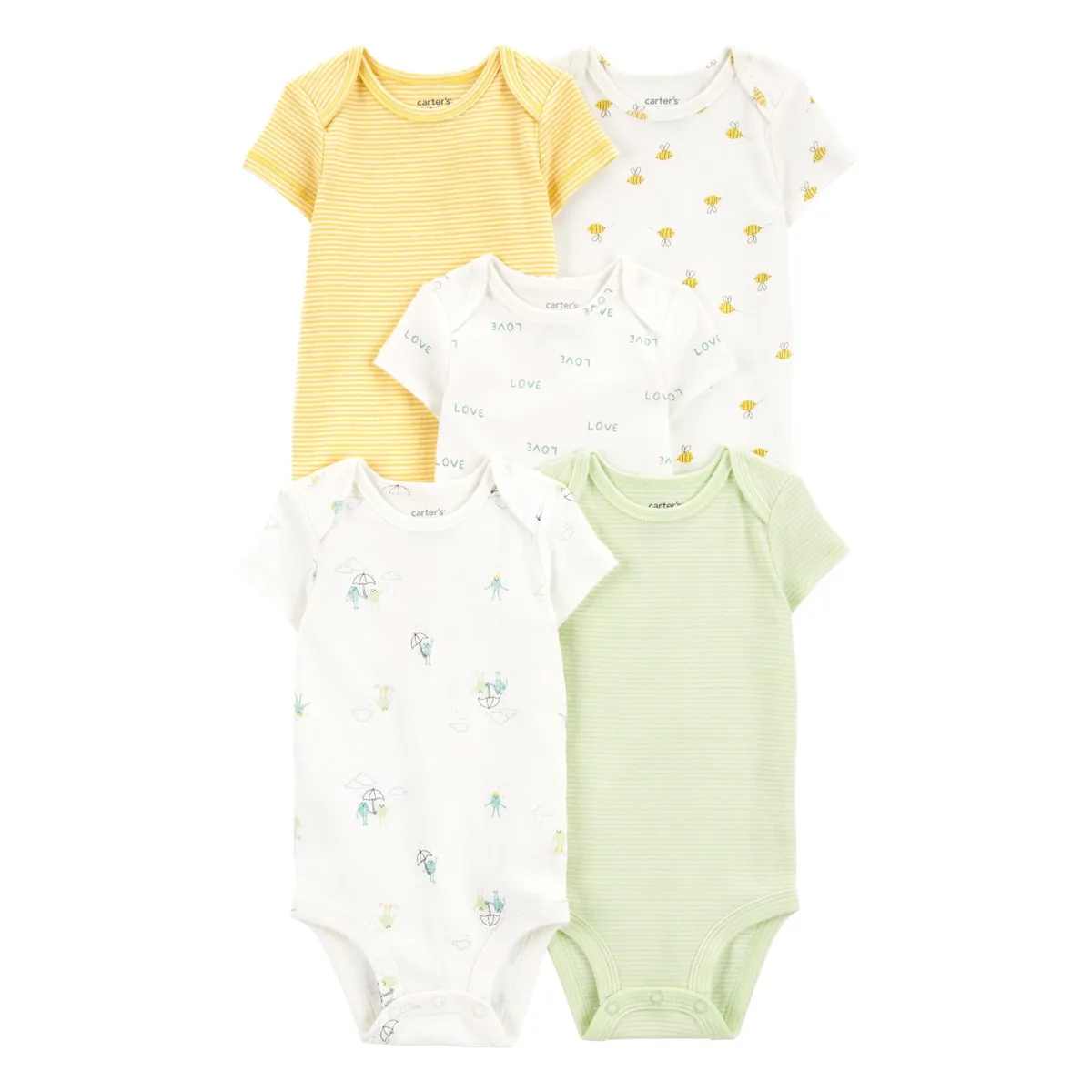 CARTER'S - Body Bebé Niño Niña Pack X5 Carters