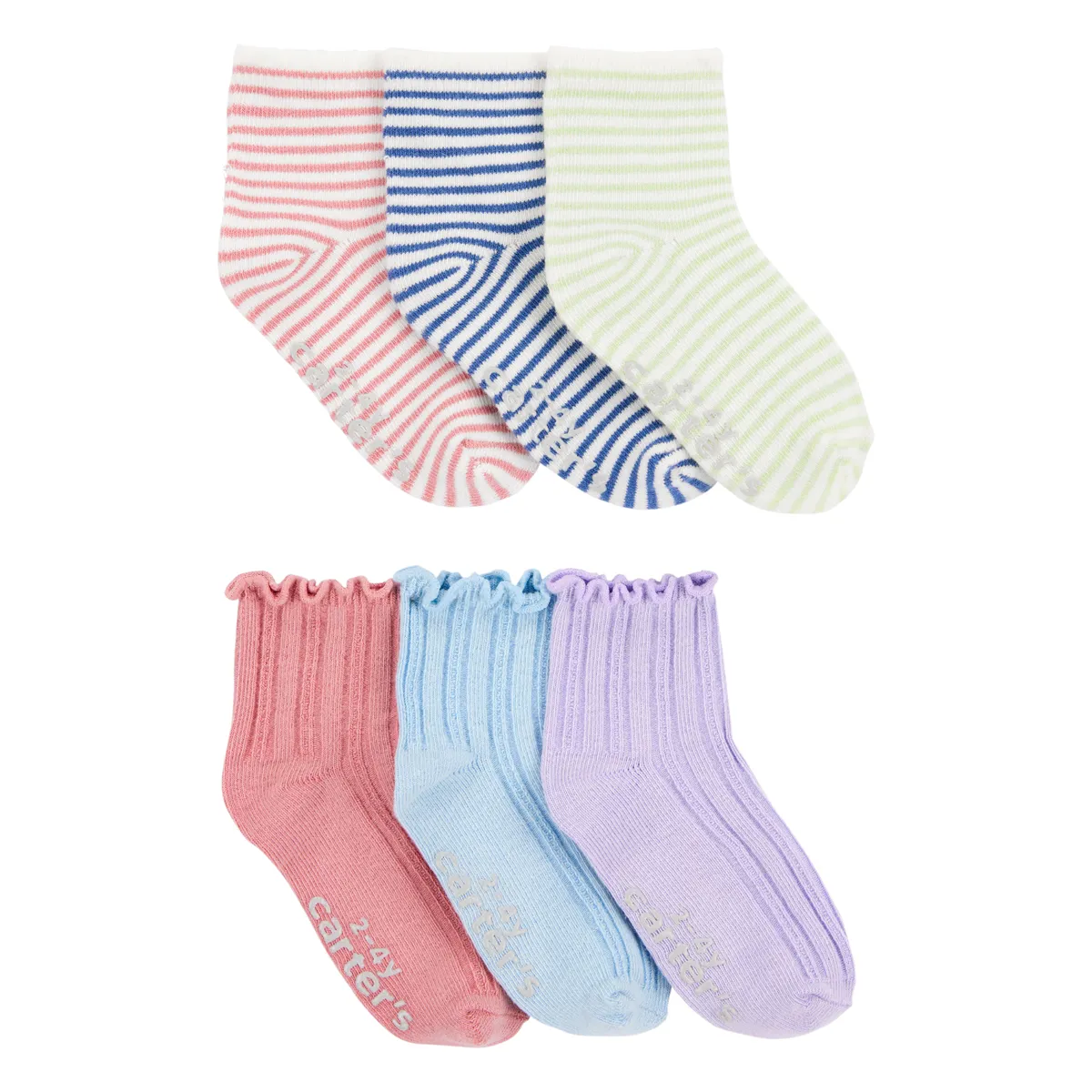 CARTER'S - Medias Bebé Niña Pack X6 Algodón Carters