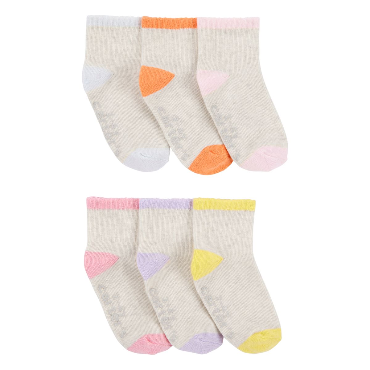 CARTER'S - Medias Bebé Niña Pack X6 Algodón Carters