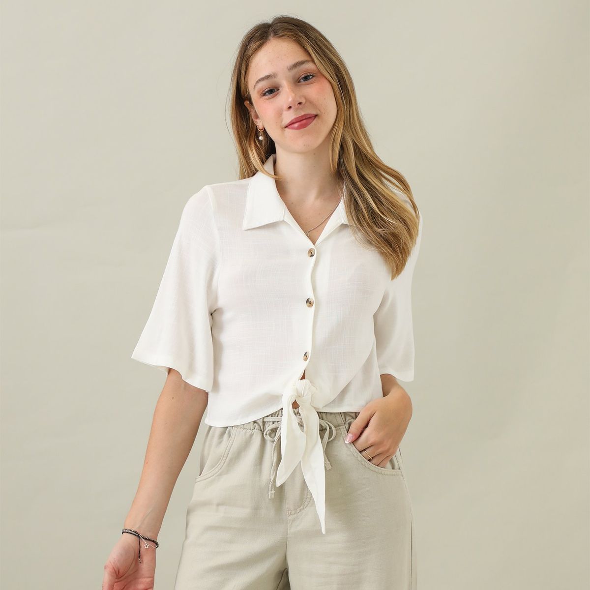 DOO AUSTRALIA - Blusa Manga Corta Casual Mujer Doo Australia