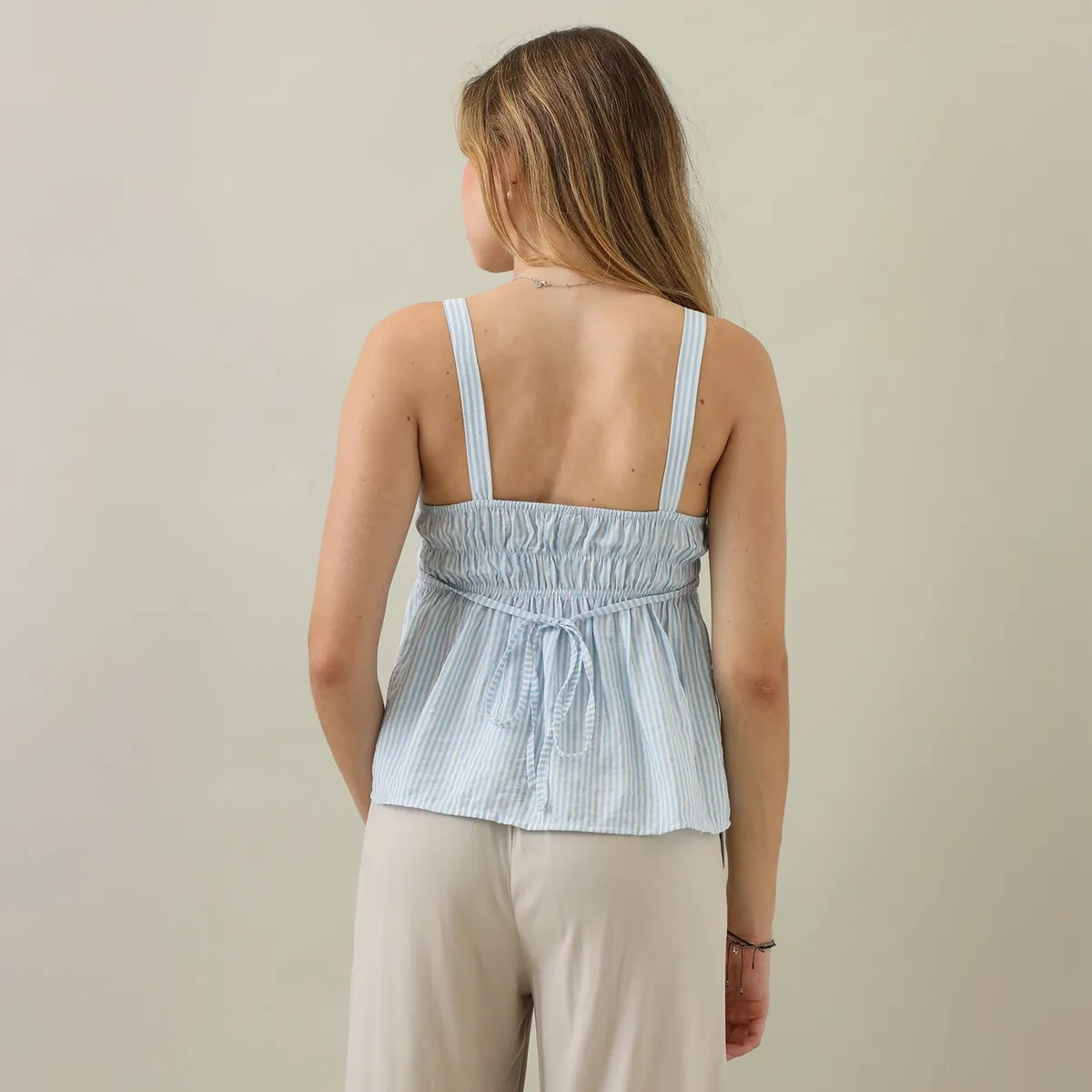 AMERICAN ABBEY - Blusa Sin Mangas Casual Mujer American Abbey