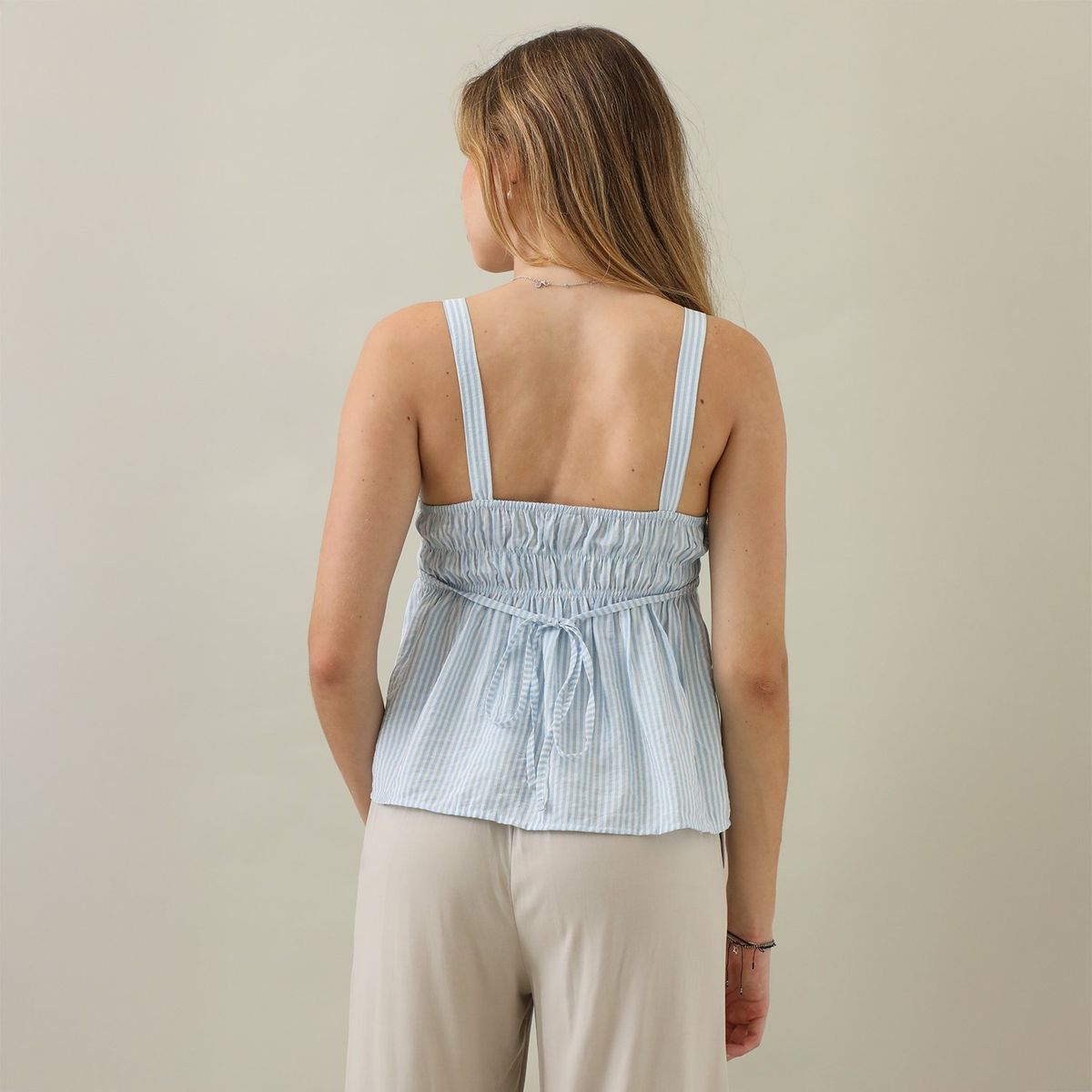 AMERICAN ABBEY - Blusa Sin Mangas Casual Mujer American Abbey