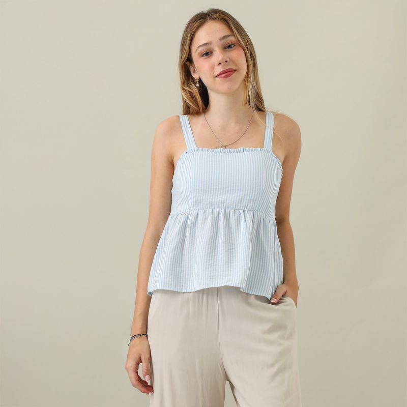 AMERICAN ABBEY - Blusa Sin Mangas Casual Mujer American Abbey