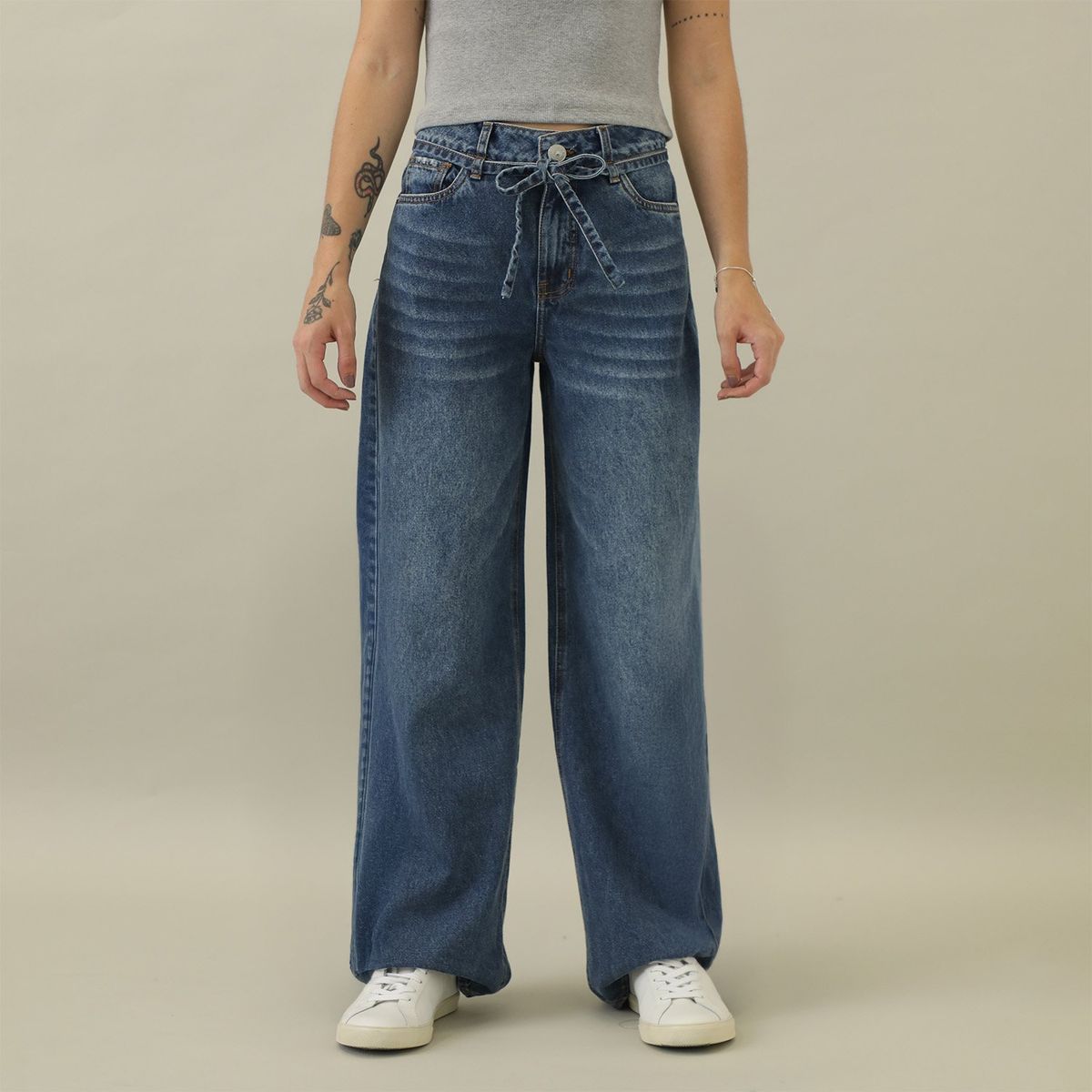 DENIMLAB - Jean Wide 100% Algodón Mujer Denimlab