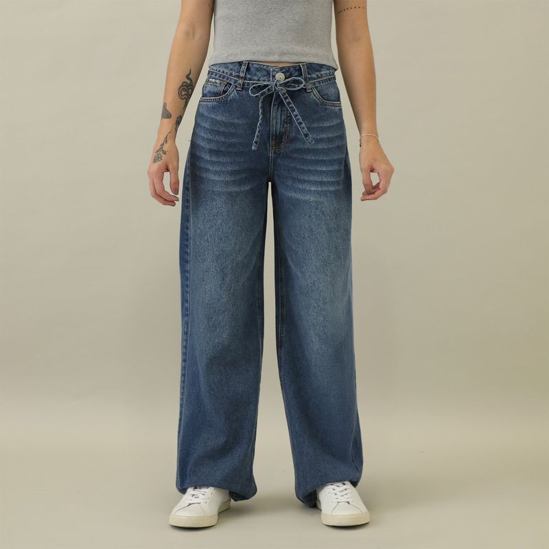 DENIMLAB - Jean Wide 100% Algodón Mujer Denimlab