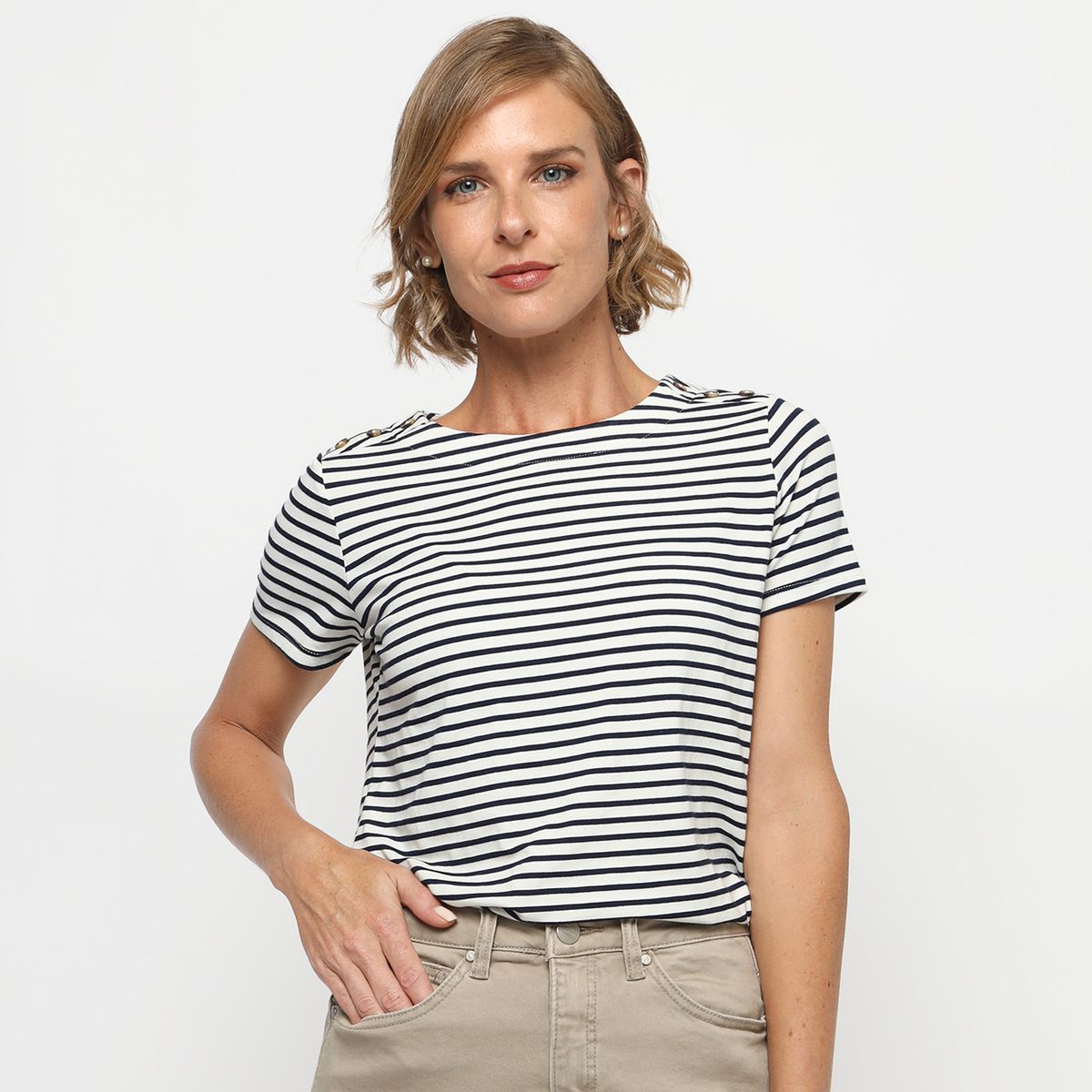 NEWPORT - Polo Manga Corta Casual Mujer Newport