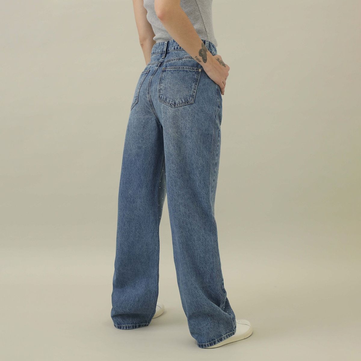 DENIMLAB - Jean Straight 100% Algodón Mujer Denimlab
