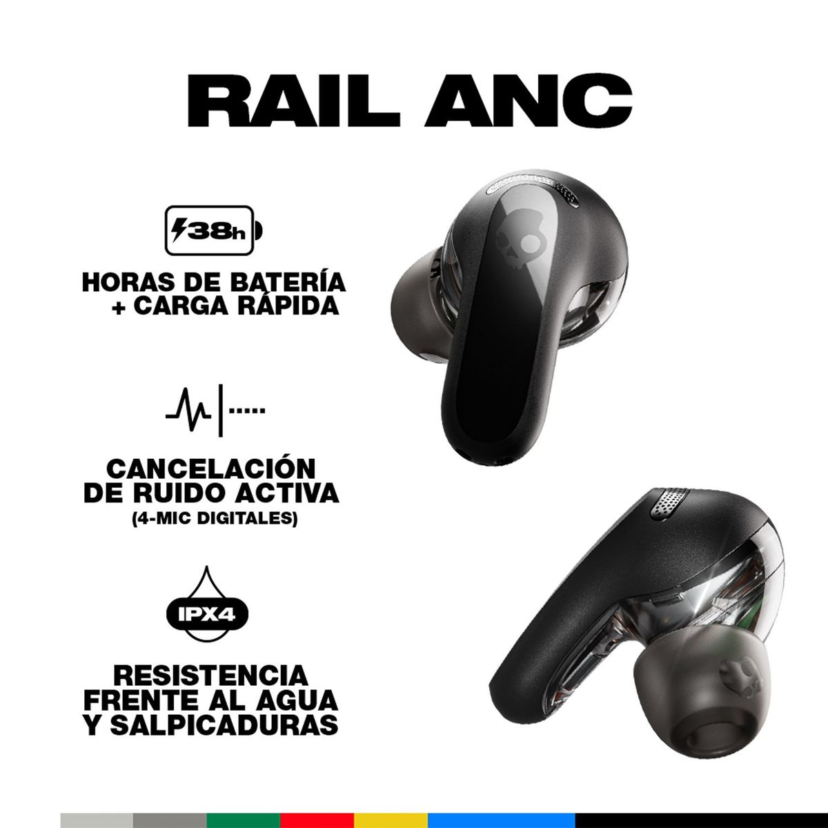 SKULLCANDY - Audífonos Bluetooth Skullcandy Rail Anc