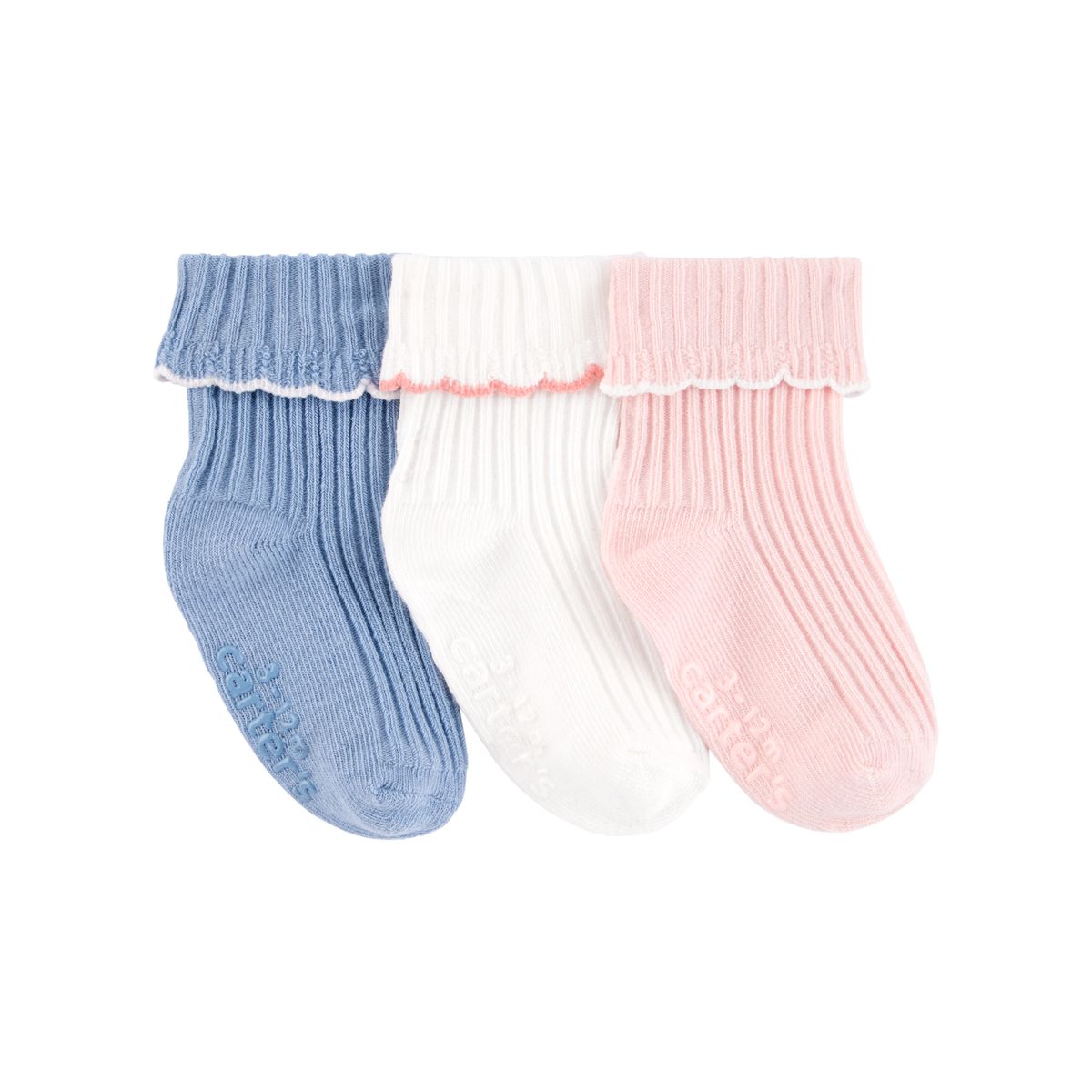 CARTER'S - Medias Bebé Niña Pack X3 Algodón Carters
