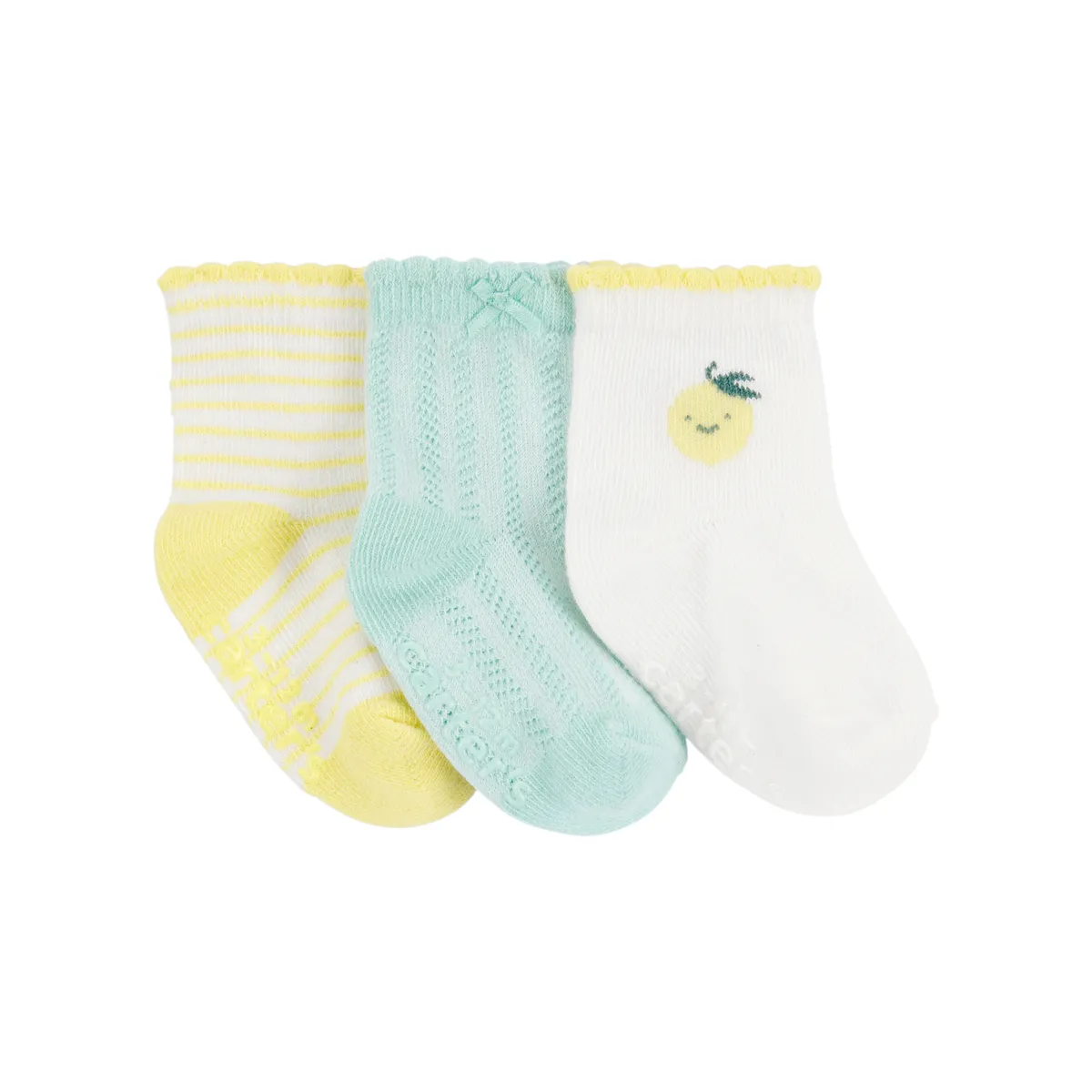 CARTER'S - Medias Bebé Niña Pack X3 Algodón Carters