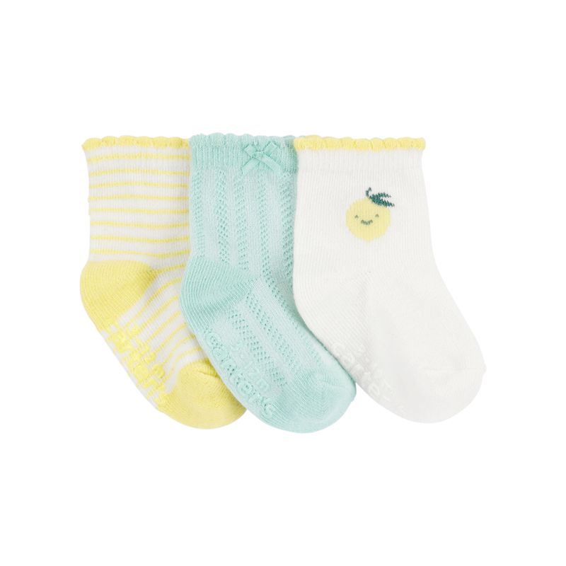 CARTER'S - Medias Bebé Niña Pack X3 Algodón Carters