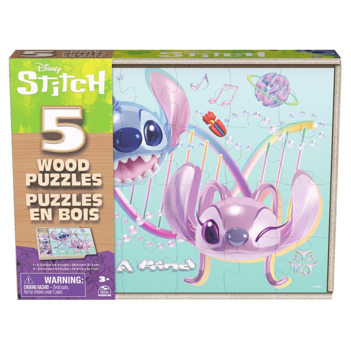 SPIN GAMES - PACK X5 ROMPECABEZAS DE MADERA STITCH STITCH