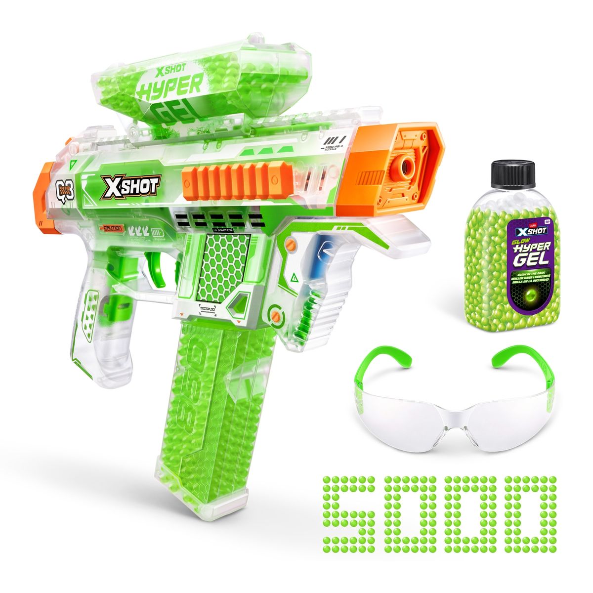 X-SHOT - Set Lanzador Mediano Hyper Gel Fluorescente