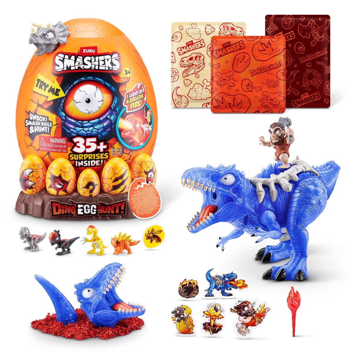 SMASHERS - Caza De Huevo Dino Con Luces Y Sonido Smashers