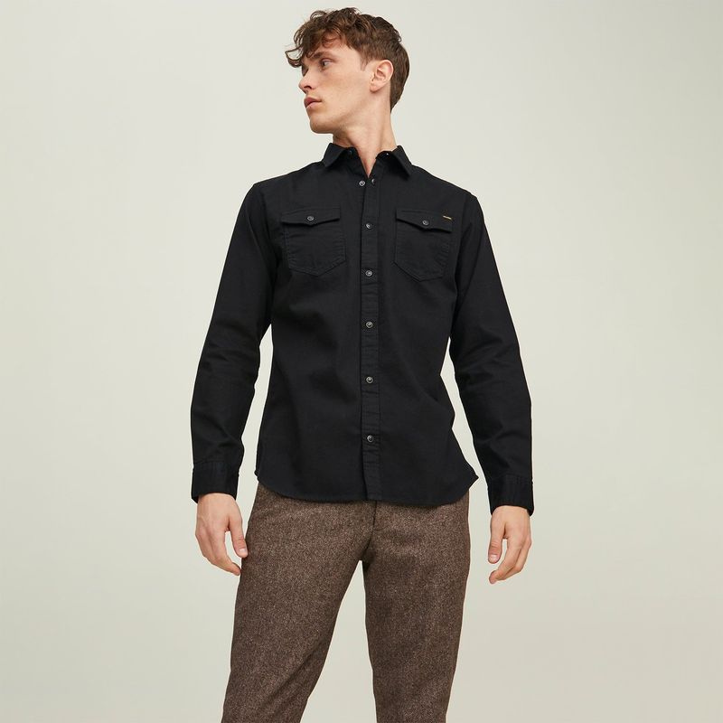 JACK&JONES - Camisa Manga Larga Algodón Hombre Jack&jones