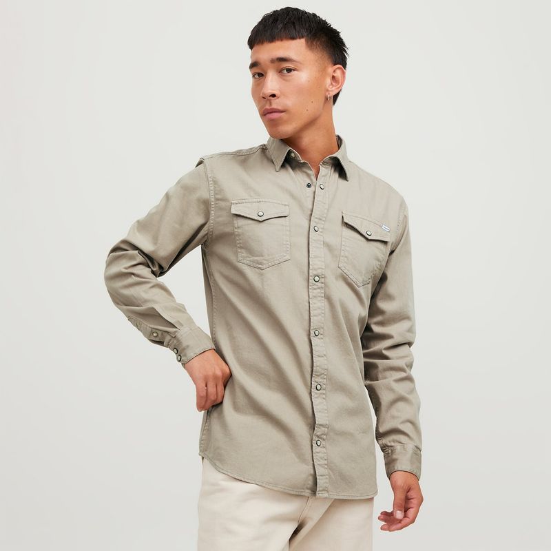 JACK&JONES - Camisa Manga Larga Algodón Hombre Jack&jones