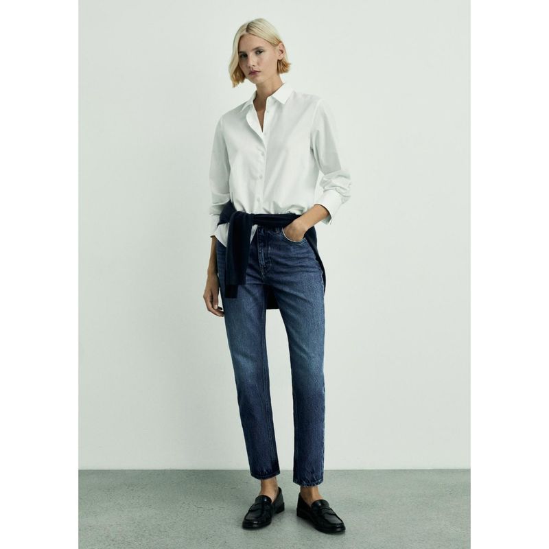 MANGO - Jean Mom Tiro Alto Mujer Mango