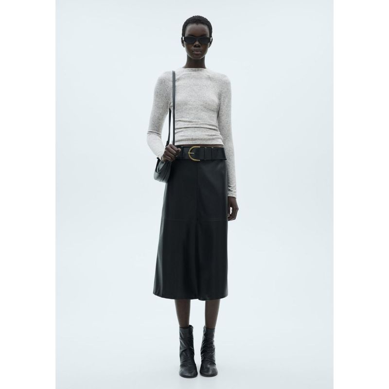 MANGO - Polo Manga Larga Casual Mujer Mango