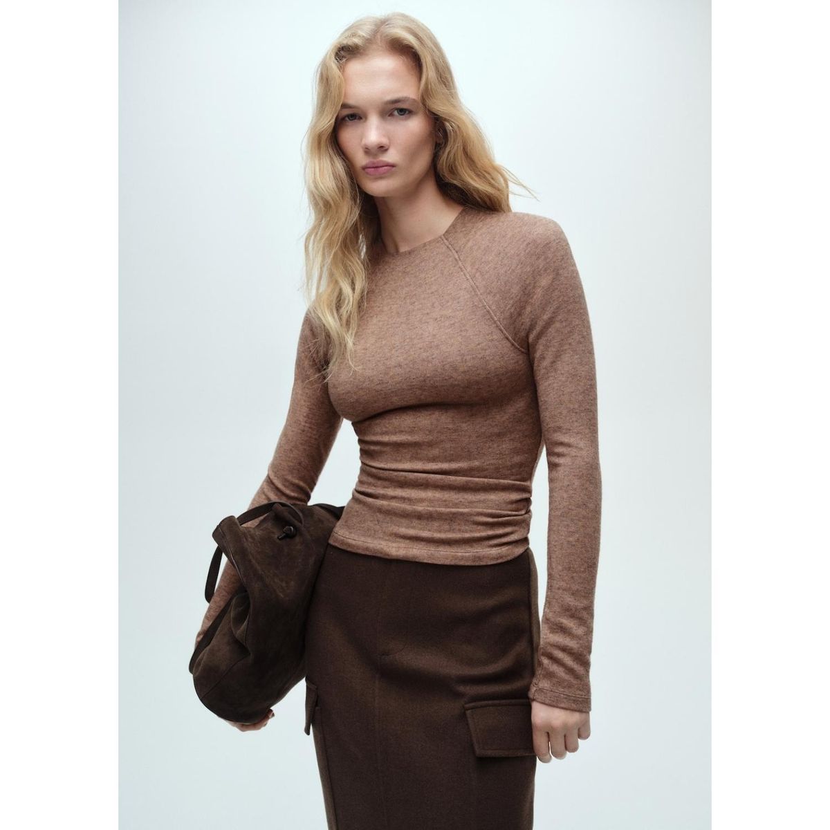 MANGO - Polo Manga Larga Casual Mujer Mango