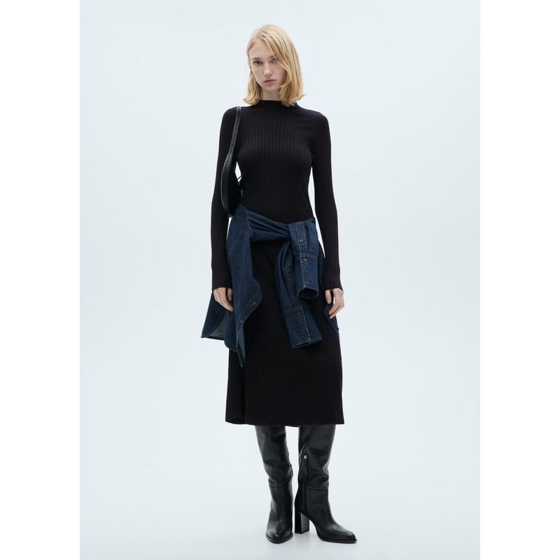 MANGO - Vestido Largo Casual Mujer Mango