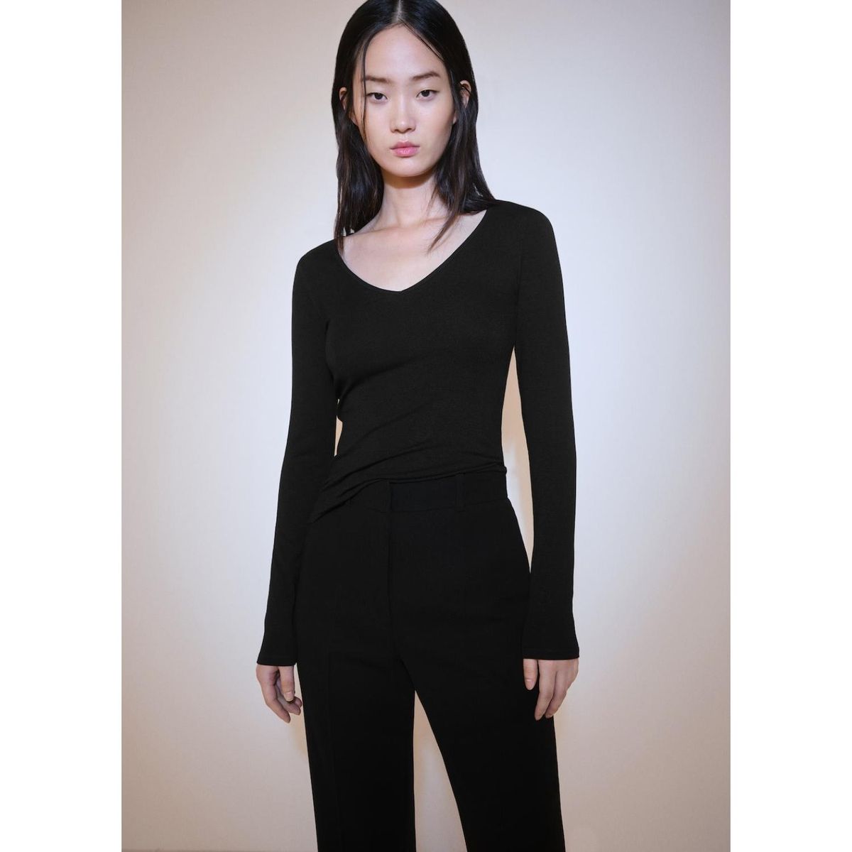 MANGO - Polo Manga Larga Casual Mujer Mango