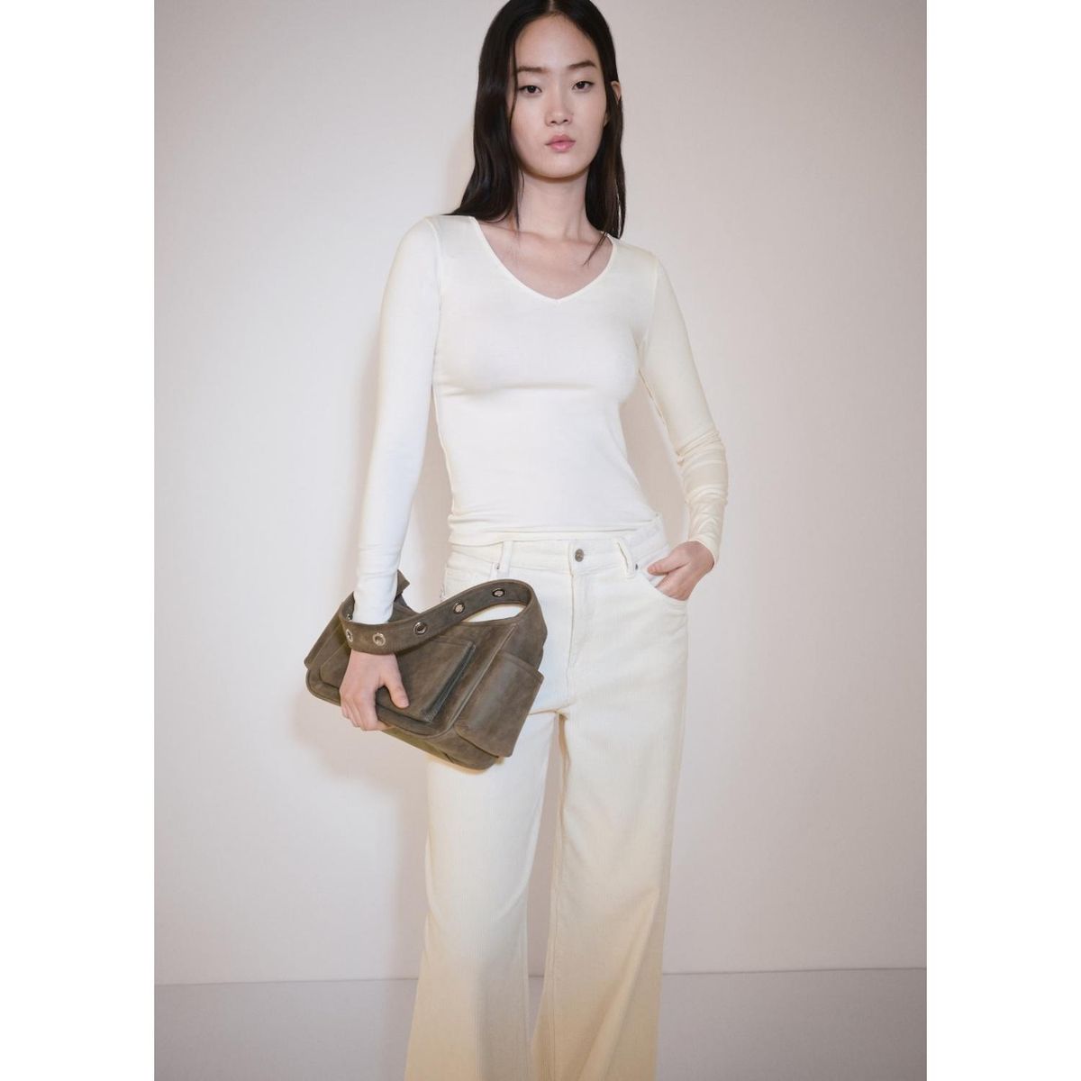 MANGO - Polo Manga Larga Casual Mujer Mango