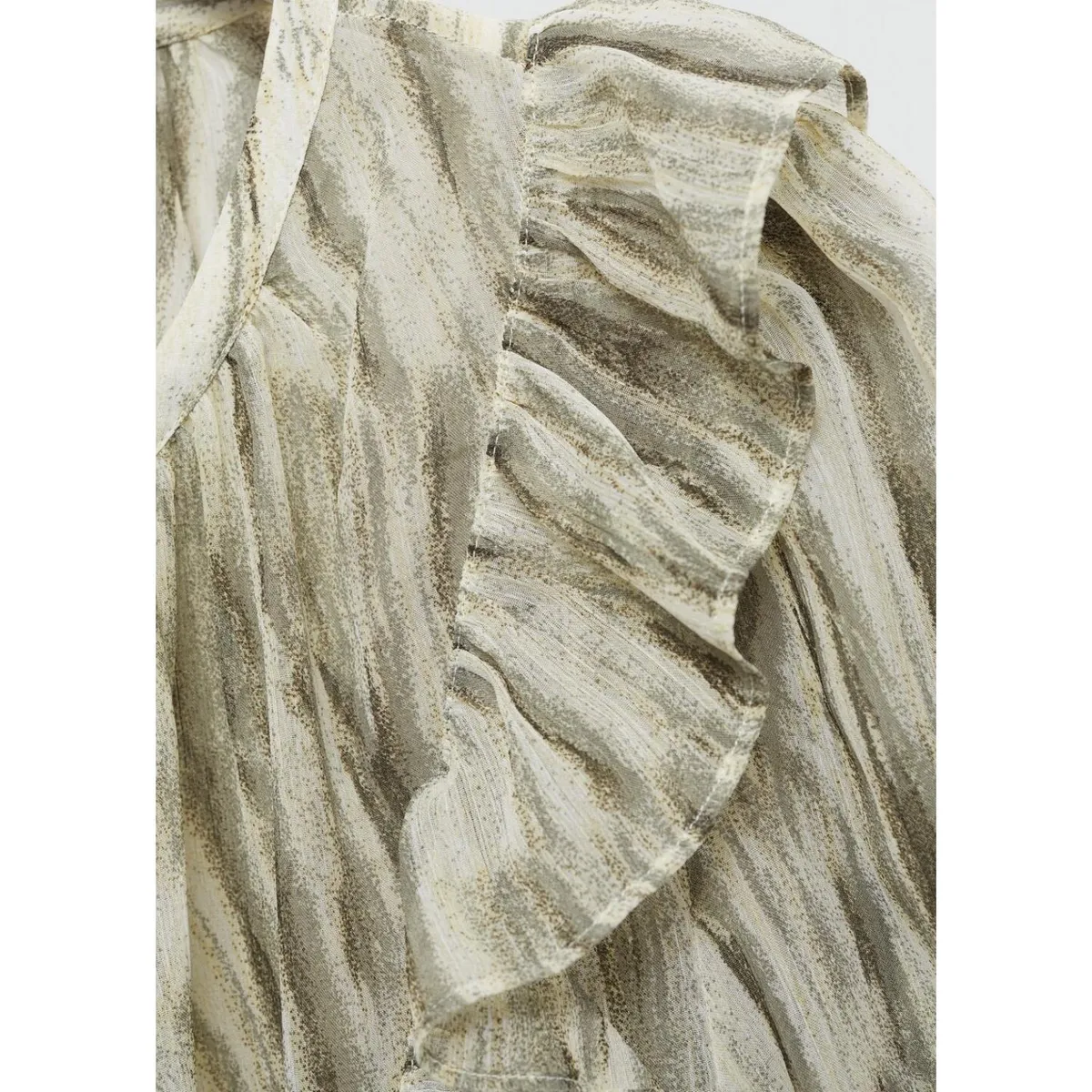 MANGO - Blusa Manga Larga Casual Mujer Mango