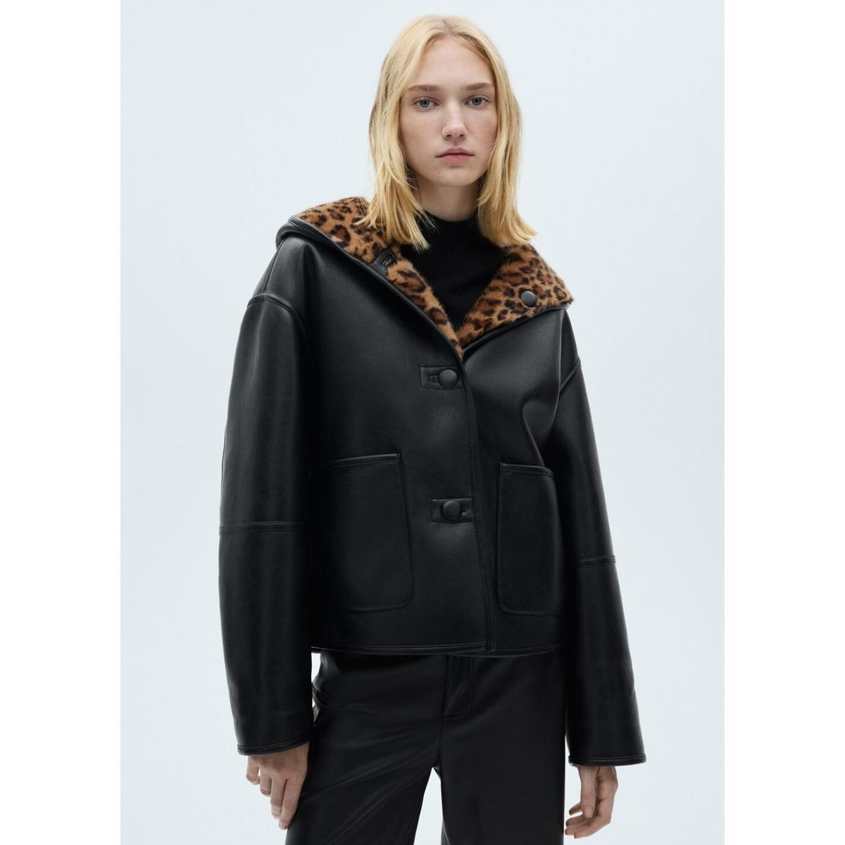 MANGO - Casaca Reversible Oversize Mujer Mango