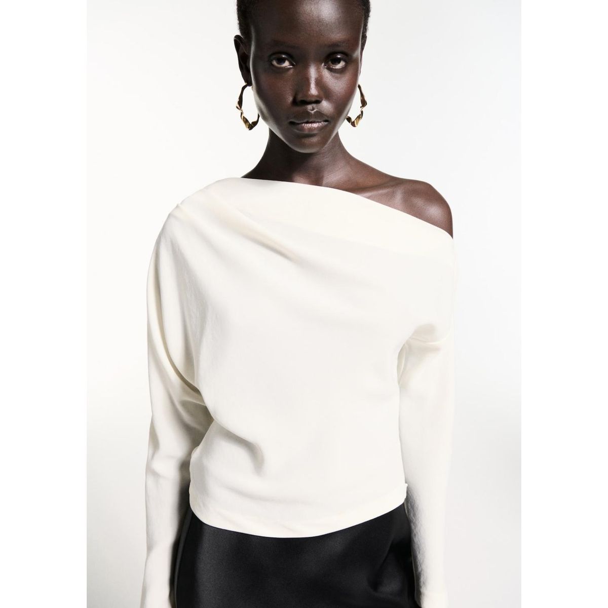 MANGO - Blusa Manga Larga Casual Mujer Mango