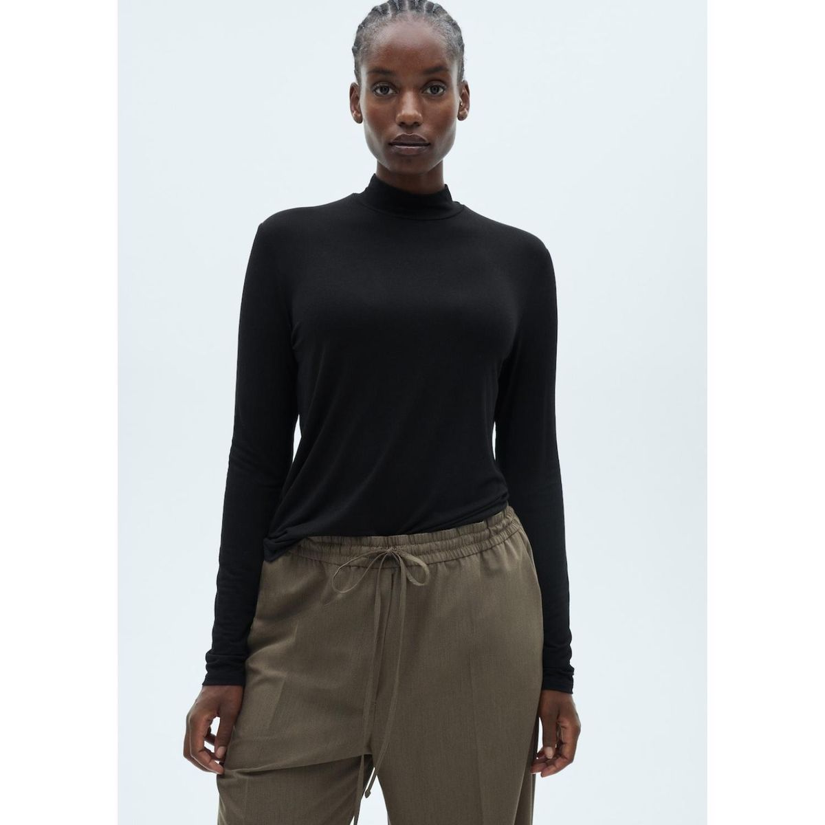 MANGO - Polo Manga Larga Casual Mujer Mango