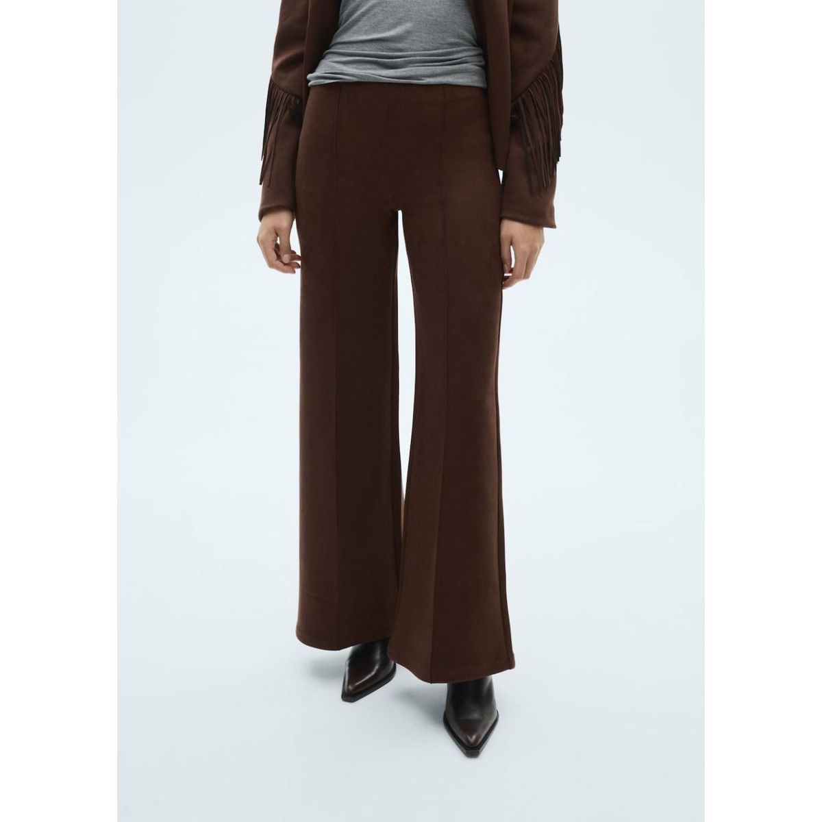 MANGO - Pantalón Wide Casual Mujer Mango