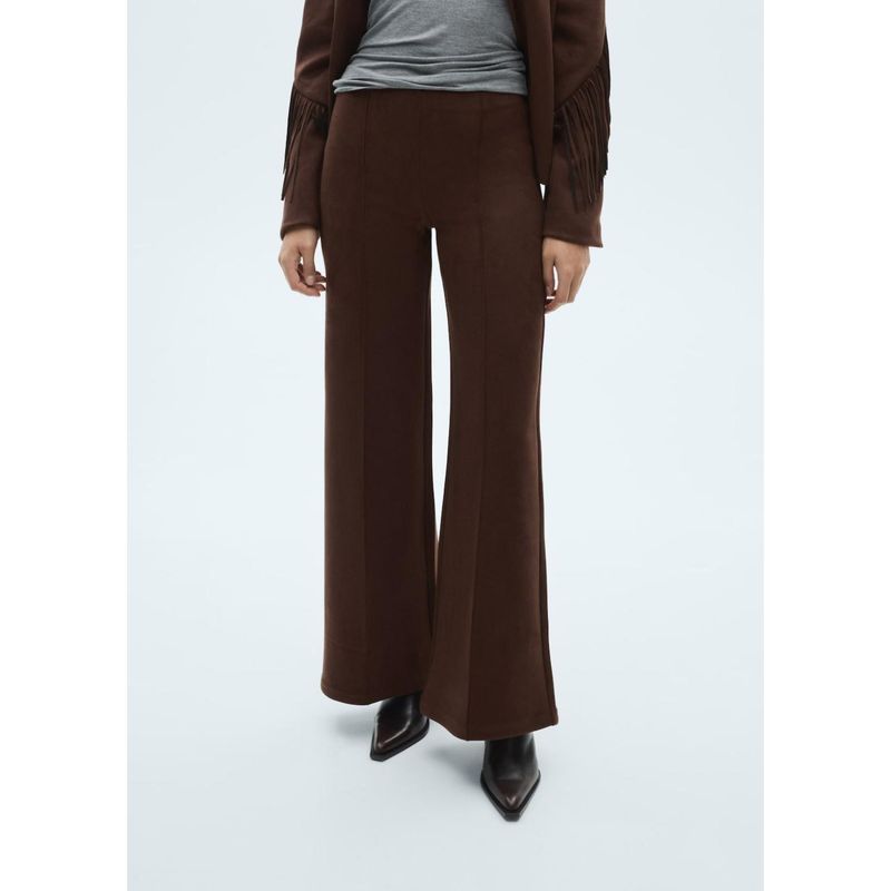 MANGO - Pantalón Wide Casual Mujer Mango