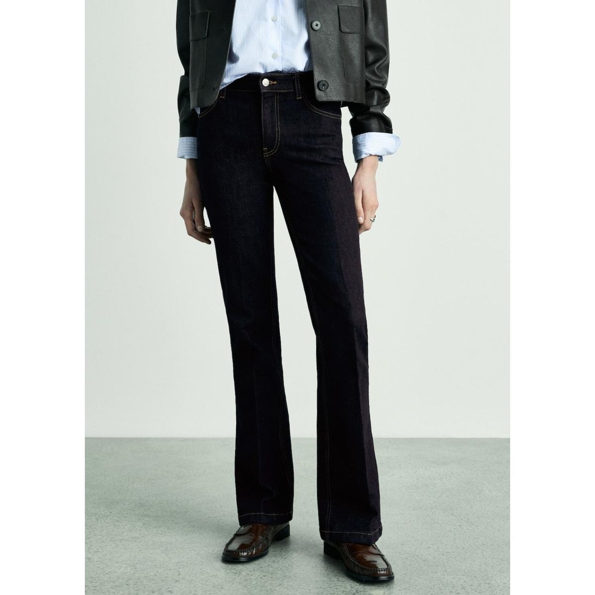 MANGO - Jean Flare Algodón Mujer Mango