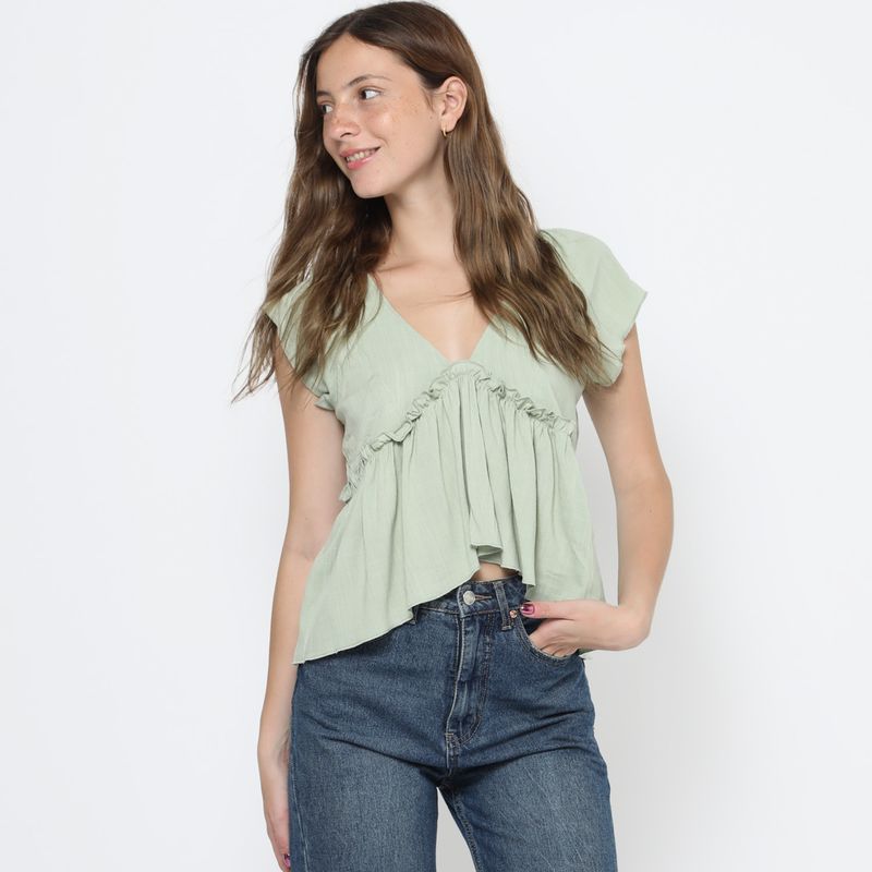 DOO AUSTRALIA - Blusa Manga Corta Casual Mujer Doo Australia